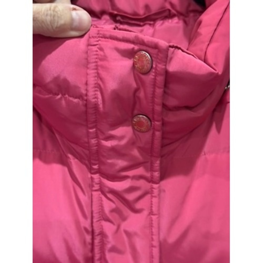 Talbots Pink Puffer Vest Down Fill Quilted Snap Zip Front Pockets Womens Large - Picture 3 of 6